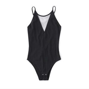 Abercrombie & Fitch Black Mesh Bodysuit